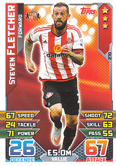 Steven Fletcher Sunderland 2015/16 Topps Match Attax #270